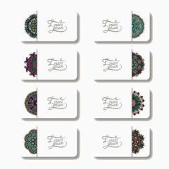 时尚民族花纹卡片横幅设计