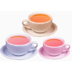 可爱的带托盘的茶杯