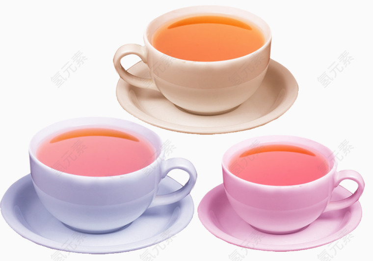 可爱的带托盘的茶杯