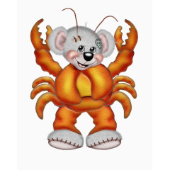 装作螃蟹的小熊