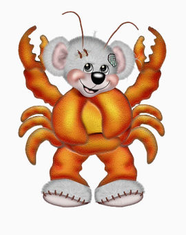 装作螃蟹的小熊