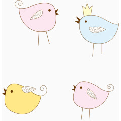 矢量创意设计动物带王冠小鸽子背景图