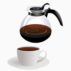 咖啡和咖啡壶矢量素材