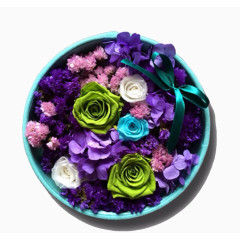 紫色花朵装饰礼盒