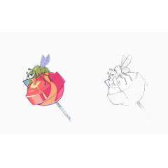 创意手绘彩色铅笔