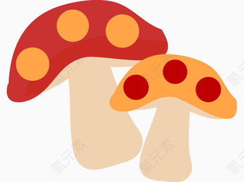 手绘蘑菇