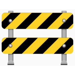 黄色道路障碍免抠素材