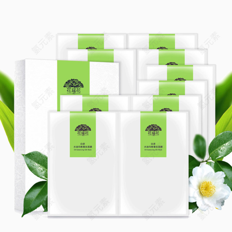 花瑶花白茶原液蚕丝面膜