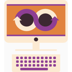 屏幕上流转箭头ppt素材