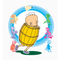 淘气的三毛矢量图