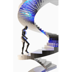 科技旋转楼梯空间