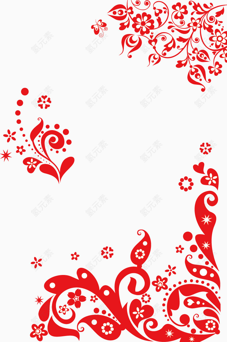 矢量漂亮的花纹