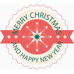 矢量圆形圣诞节标签