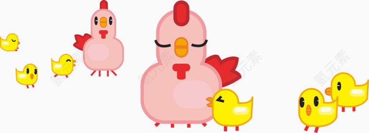创意小鸡矢量图