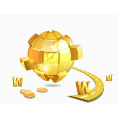 金色3D经济元素