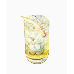 电脑动画茶水元素