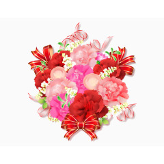 花朵蝴蝶结背景图片