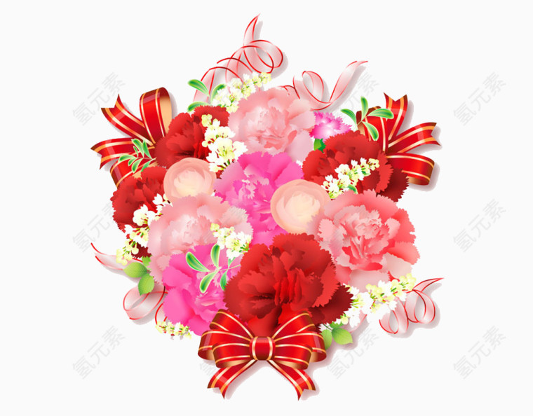 花朵蝴蝶结背景图片