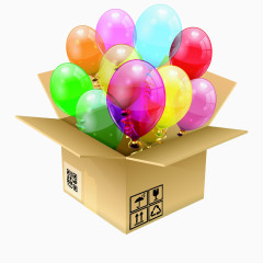箱子里的气球图片