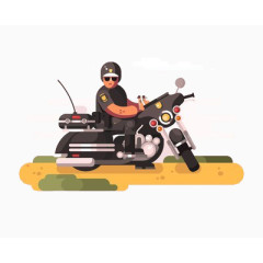 骑车的警察