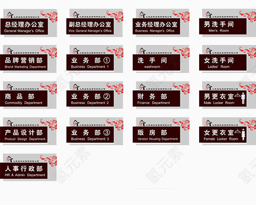 企业科室牌
