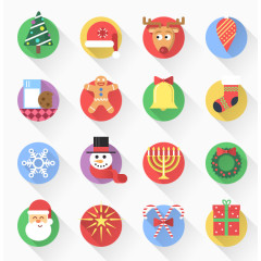 圣诞UI彩色图标集