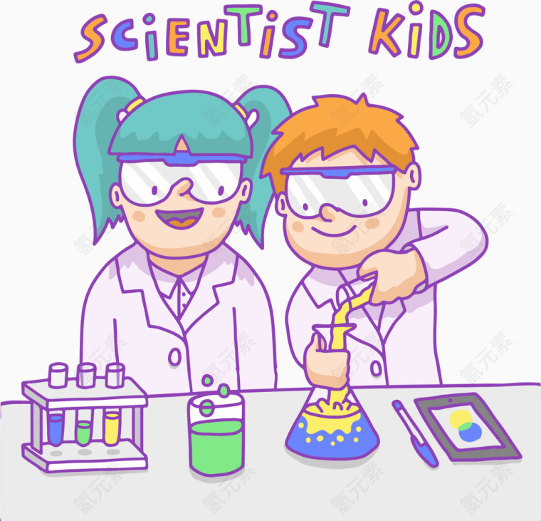 矢量彩色科学家