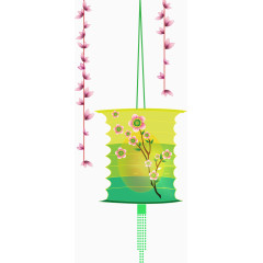 挂着的元宵花灯