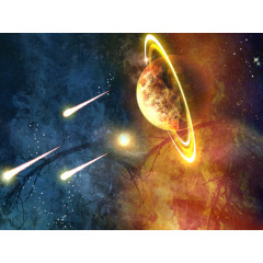 星球太空唯美素材背景