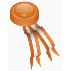 有质感的黄色勋章