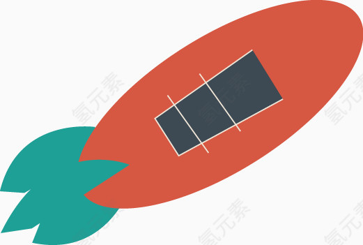 矢量创意设计太空火箭图标