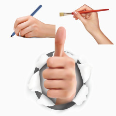 矢量工作艺术手势动作