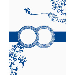 矢量青花瓷花纹