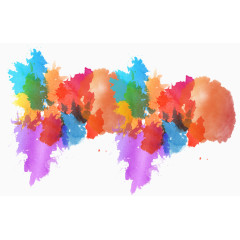 水墨彩色笔迹墨水2017素材