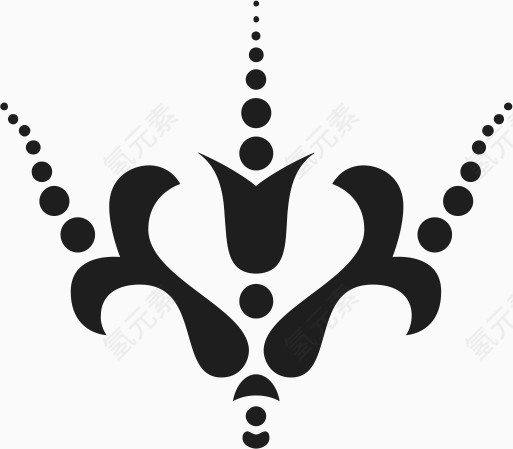 角花底纹花型对称平面图形