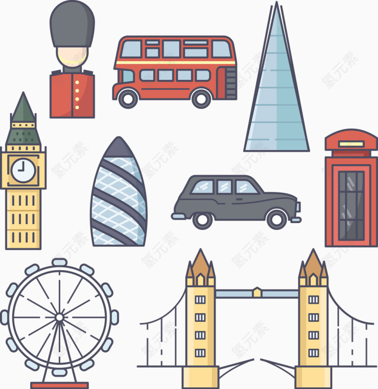 伦敦英国建筑塔桥出租车旅游