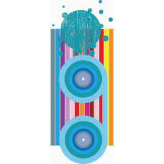 彩色圆形矢量图