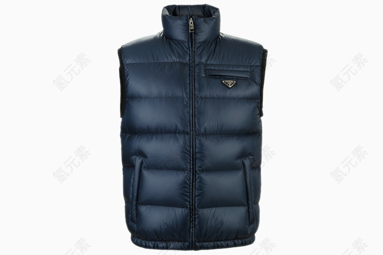 立领无袖时尚休闲羽绒服男士外套