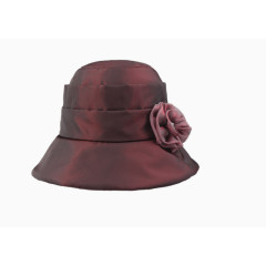 女英伦复古卷边中老年盆帽