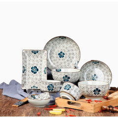 两人食陶瓷碗碟盘餐具套装