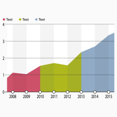 矢量创意设计横向年份数据图表