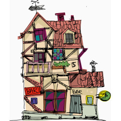 平面酒吧建筑装饰