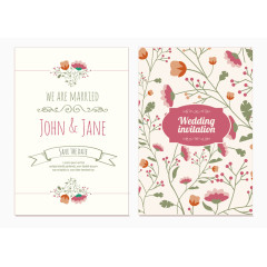 婚庆邀请函矢量