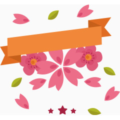 卡通樱花标签