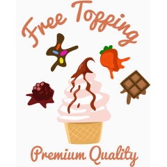 冰淇淋标签矢量图