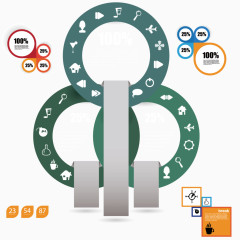 矢量艺术绘画展示图表