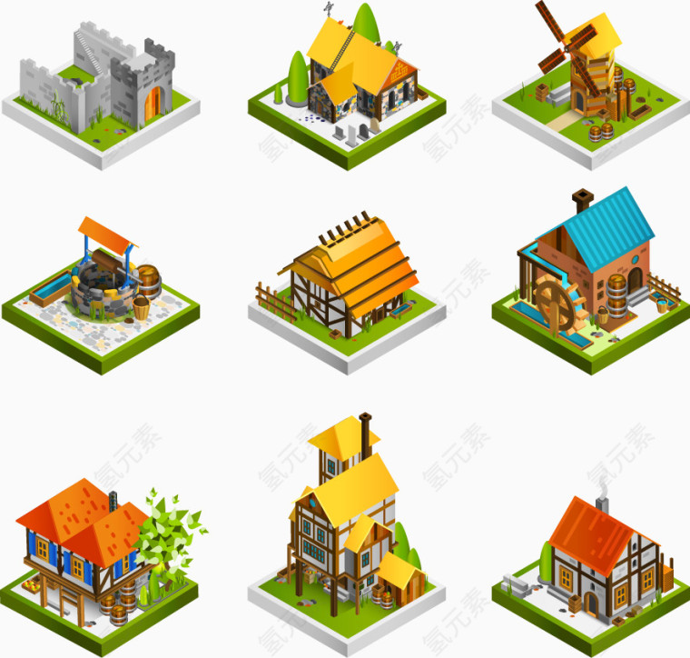 建筑设计矢量素材