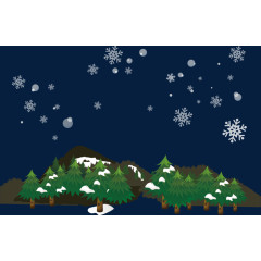 雪景冬季温暖冬素材