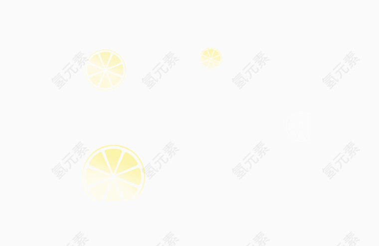 漂浮的橙子切片，水果