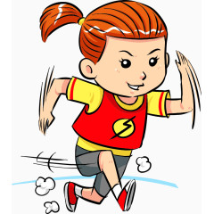 跑步的矢量女孩